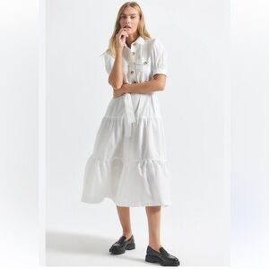 10 Crosby Derek Lam White Midi Dress